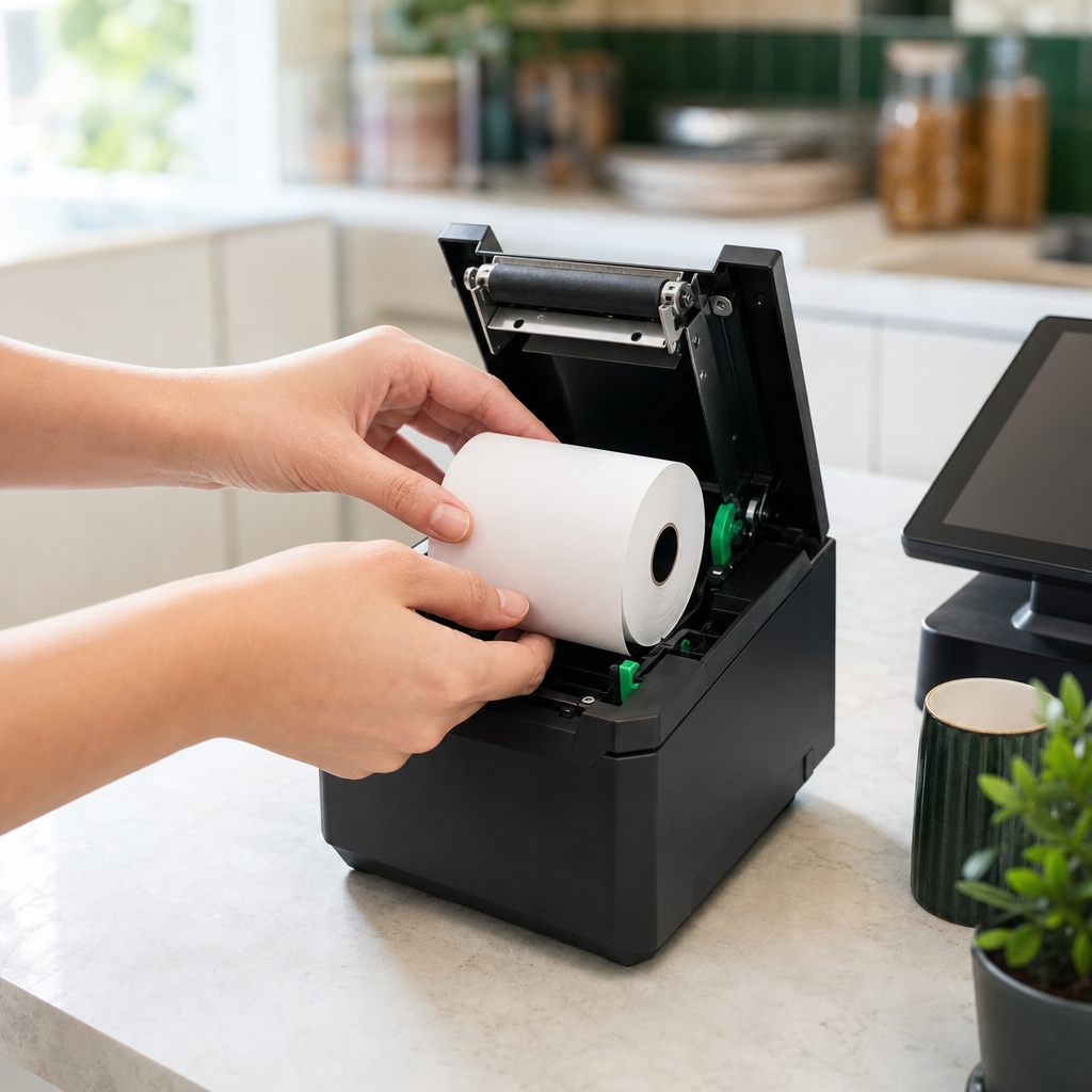 Bonprinter koppelen: Papier plaatsen