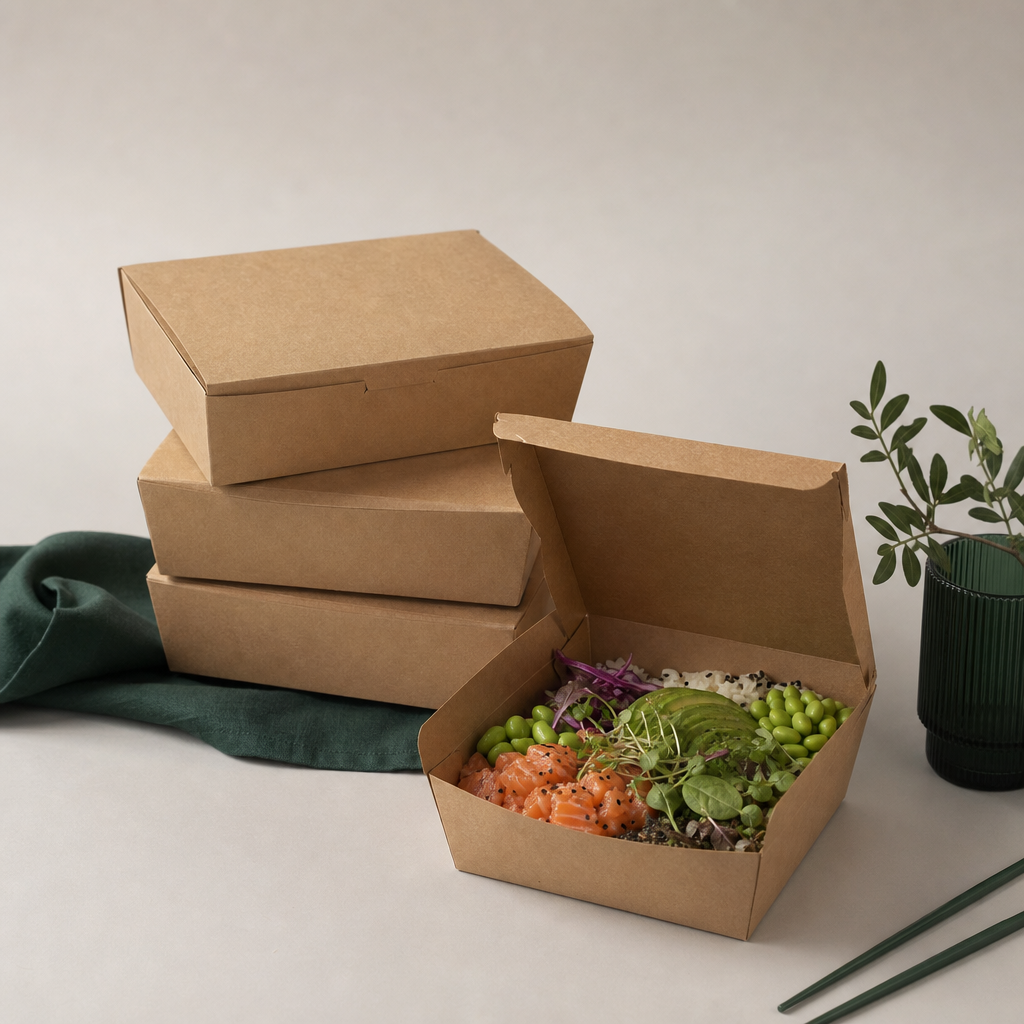 Kraft menuboxen 1-vaks (50 stuks)